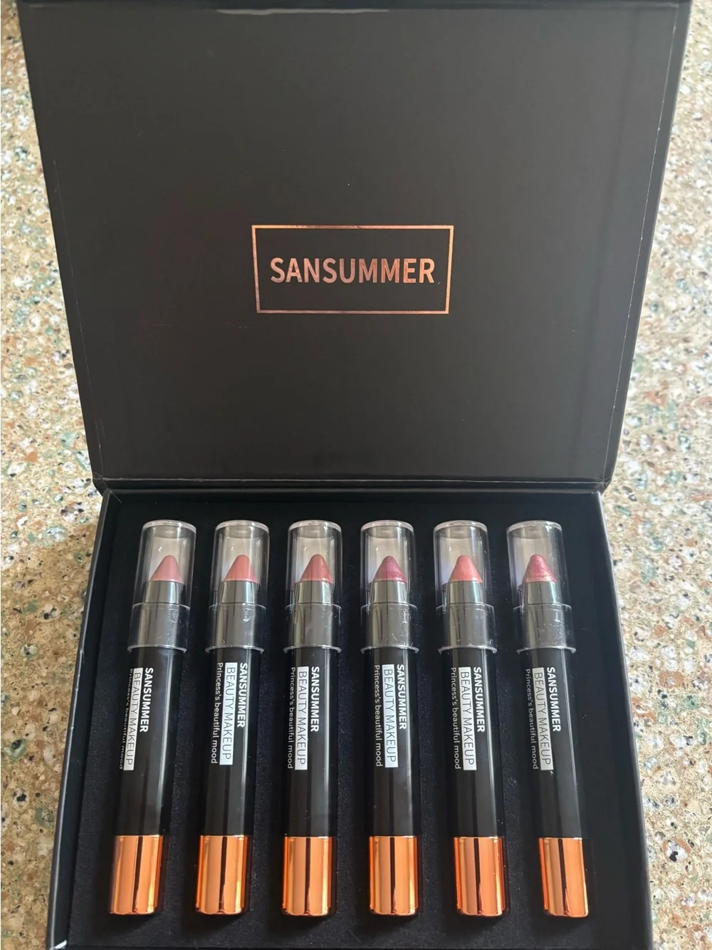 Women Makeup Lipstick Set - Nude to Rose Shades
